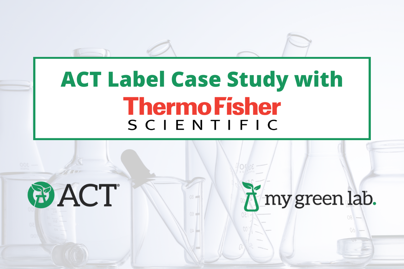 act label graphic with thermofisher and my green lab