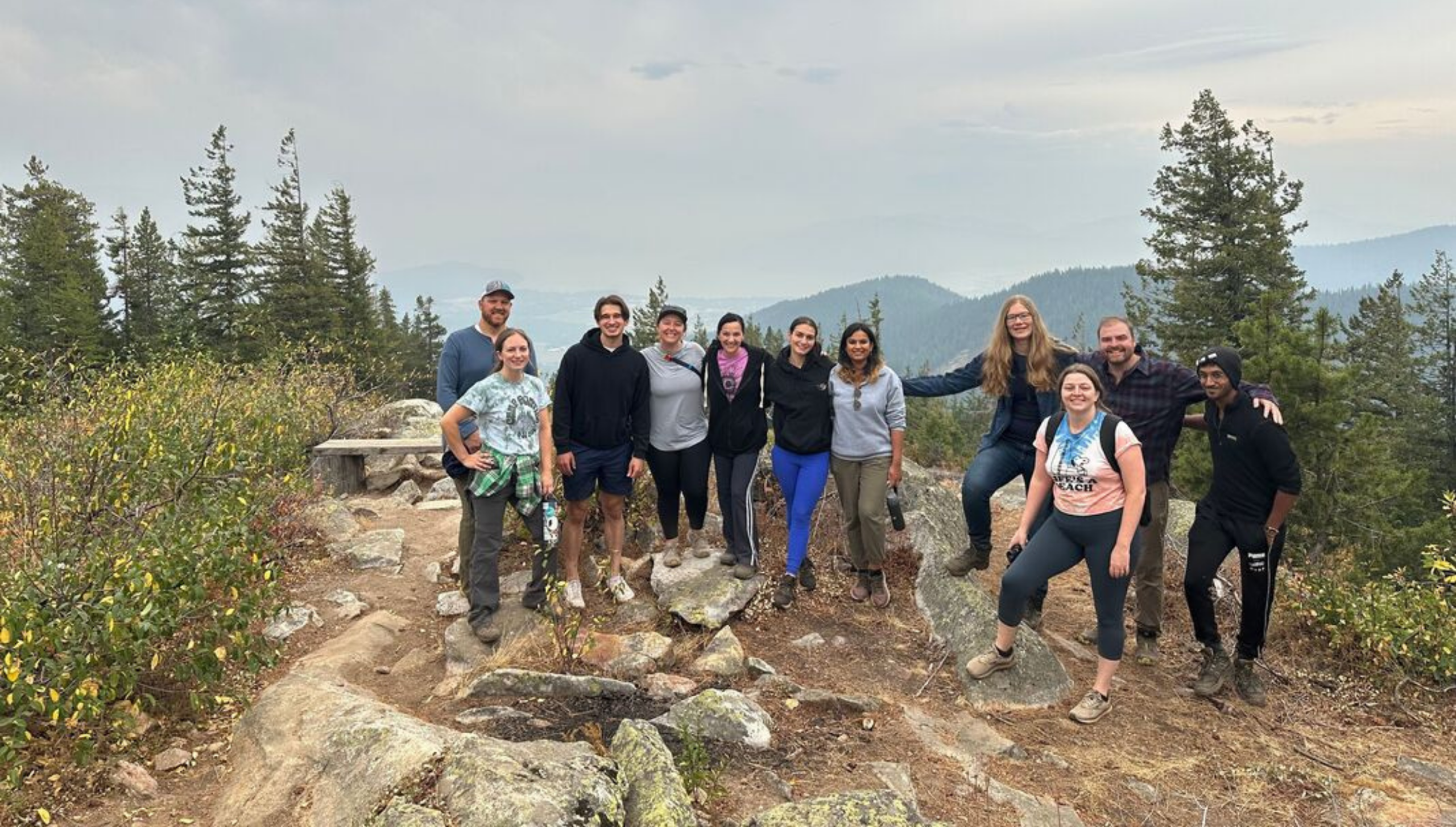 group photo on a moutain